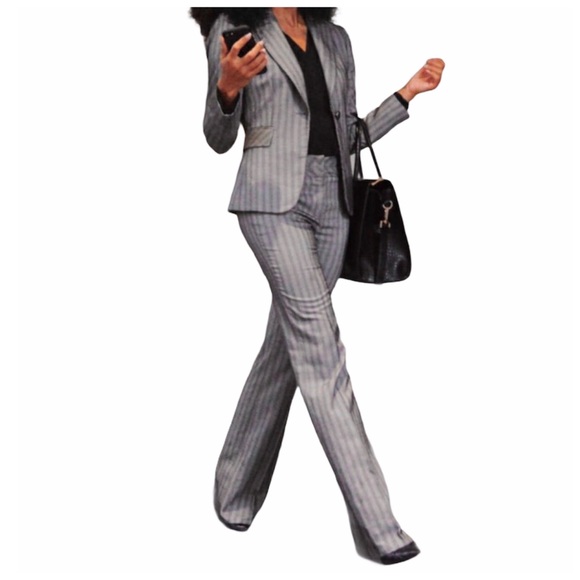 Express Pants - 🚫 SOLD 🚫 Express Editor Gray Pinstripe Suit